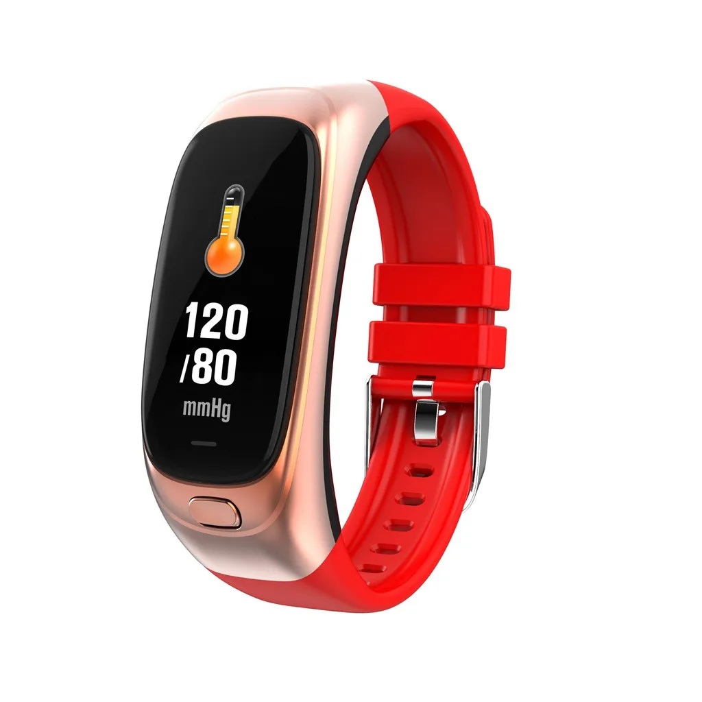 Red Beautyss умный Браслет 32G U диск пульсометр монитор сна кровяное давление фитнес водонепроницаемый amazfit bip спортивный браслет - Цвет: Red