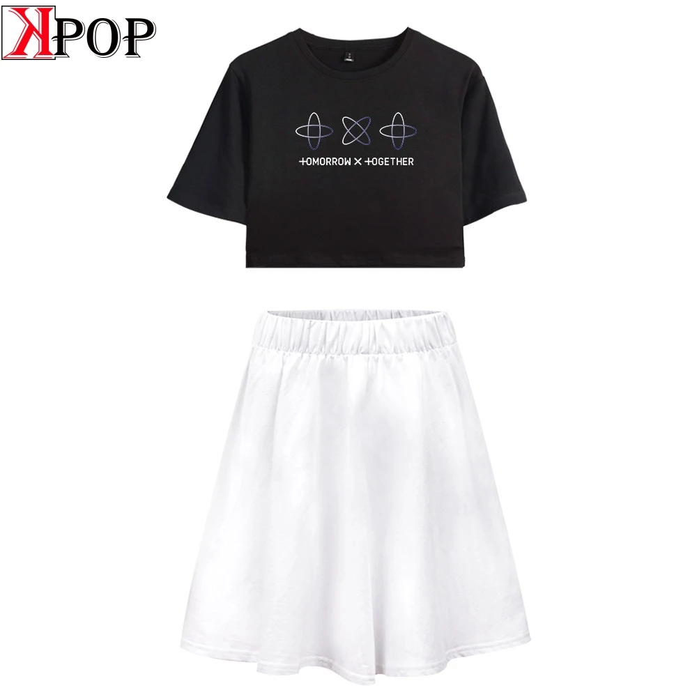 TXT SHEIN модный сексуальный крутой комплект из двух предметов короткий рукав +