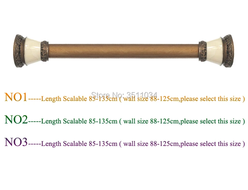 Американский античный телескопический стержень в европейском стиле раздвижная