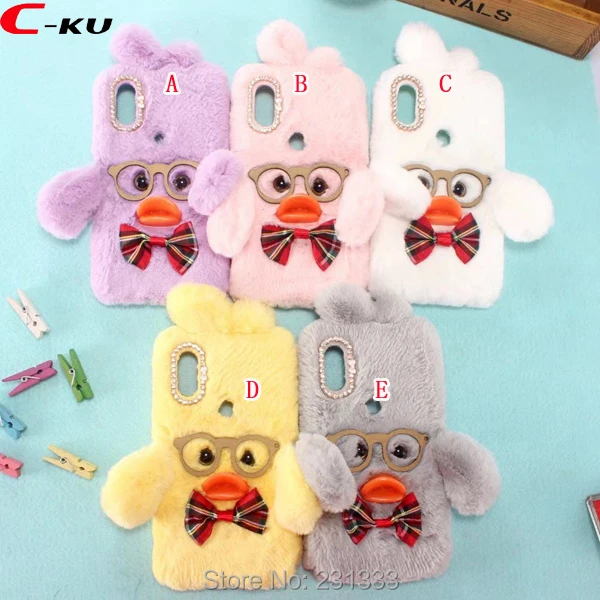 Мягкий чехол из ТПУ C ku 3D Duck Dr Hair Furry Diamond для Sony Xperia XZ2 Compact Mini XA2 Ultra Nokia 8 теплый