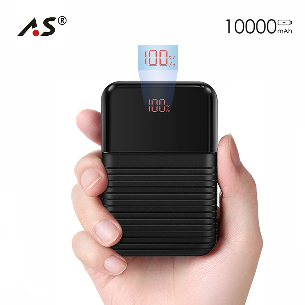 A.S портативное зарядное устройство s 10000 мАч Внешний аккумулятор Двойной USB выход