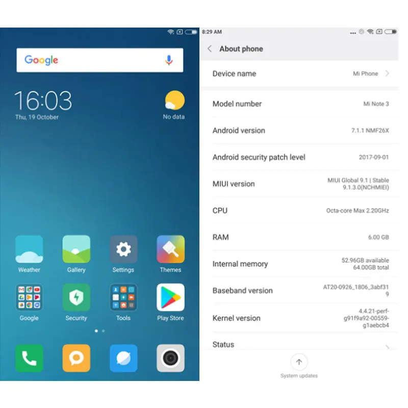Xiaomi Mi Note 3 6GB 64GB телефон Snapdragon S650 Восьмиядерный 12.0MP 16.0MP 5 дюймов 3500MAh смартфон|octa