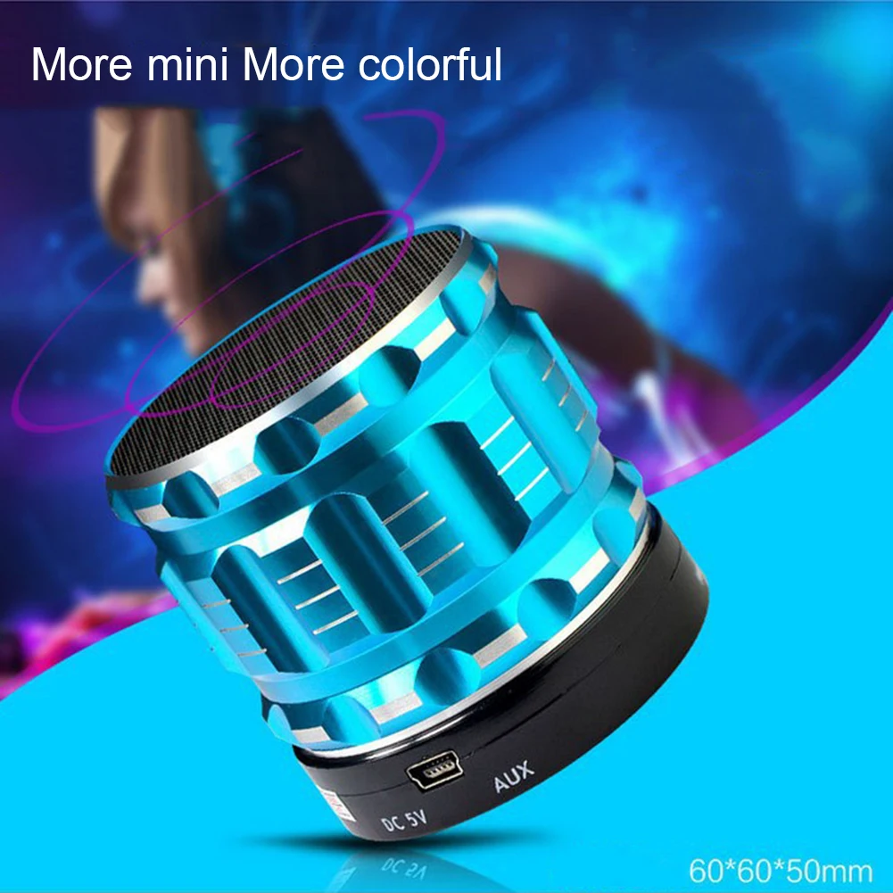 Металлический беспроводной мини Bluetooth динамик для мобильных телефонов планшетов вставная карта MP3 U диск Громкая Колонка Быстрая