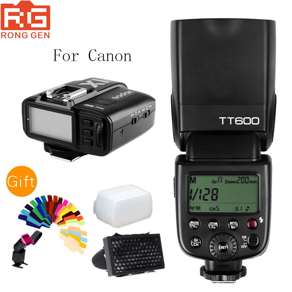Godox TT600 2,4G Беспроводной GN60 Master/Slave Камера Вспышка Speedlite+ X1T-C передатчик для Canon 1100D 1000D 7D 6D 60D 50D 600D