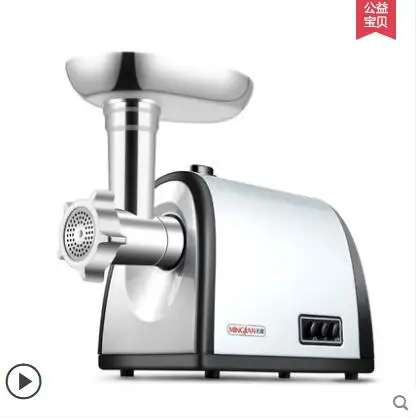 

Домашняя электрическая мясорубка 800 Вт, колбасный шприц из нержавеющей стали, 3 лезвия, серебристый мясной нож для рыбы