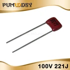 20 шт. 100V221J 220PF 5% шаг 5 мм 220P 221 100 в CBB полипропиленовый пленочный конденсатор