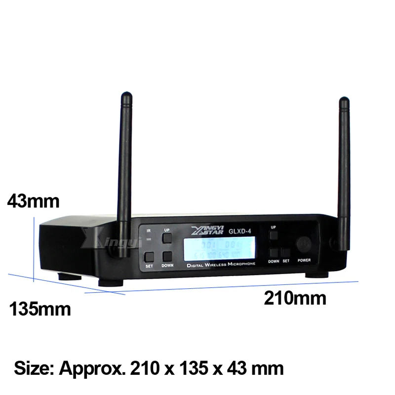 GLXD4 600-650 МГц регулировка частоты UHF беспроводной микрофон профессиональный одиночный наушник гарнитура микрофон для KTV пение караоке система