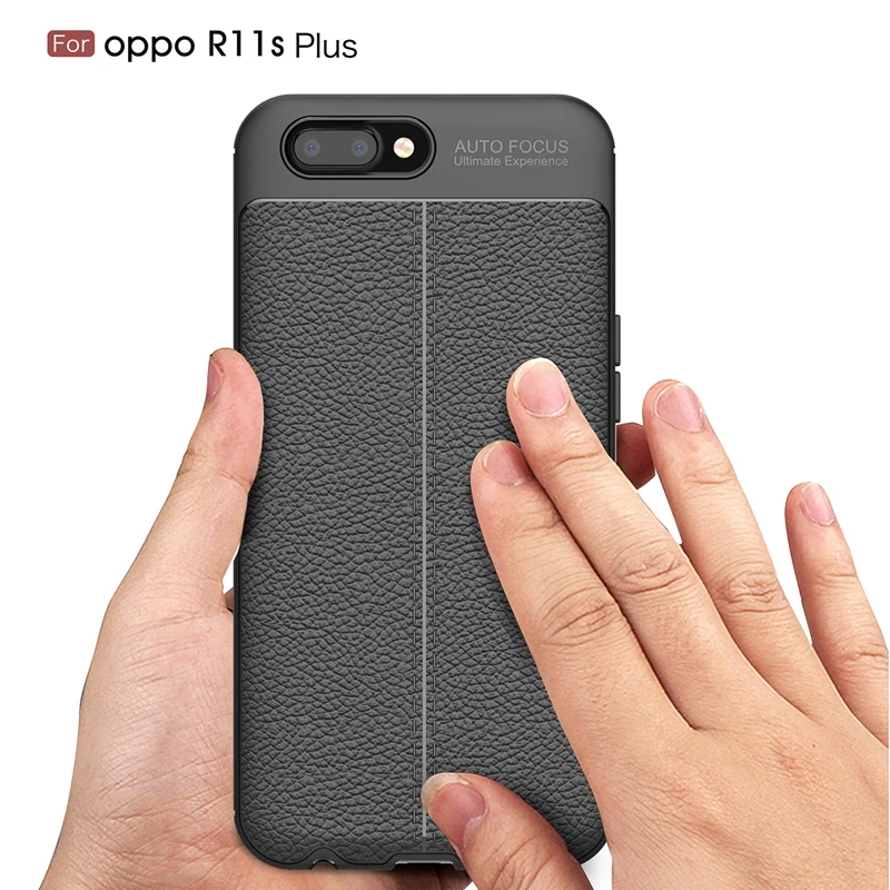 Ultra-Thin Litchi Pattern Retro ShockProof Soft Silicon TPU Cover Case For OPPO R11s Plus Phone Shell Shkin Capa Funda |