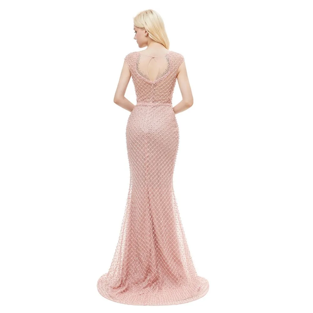 Vivian's Bridal 2018 роскошное вечернее платье в полоску с бисером и кристаллами