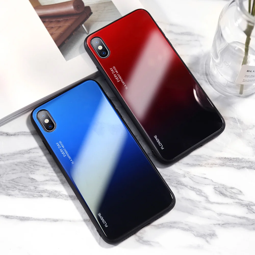 FLOVEME пластиковый чехол синий луч для samsung Galaxy S7 Edge S8 S9 Plus защитный note 9 8 Funda Coque |