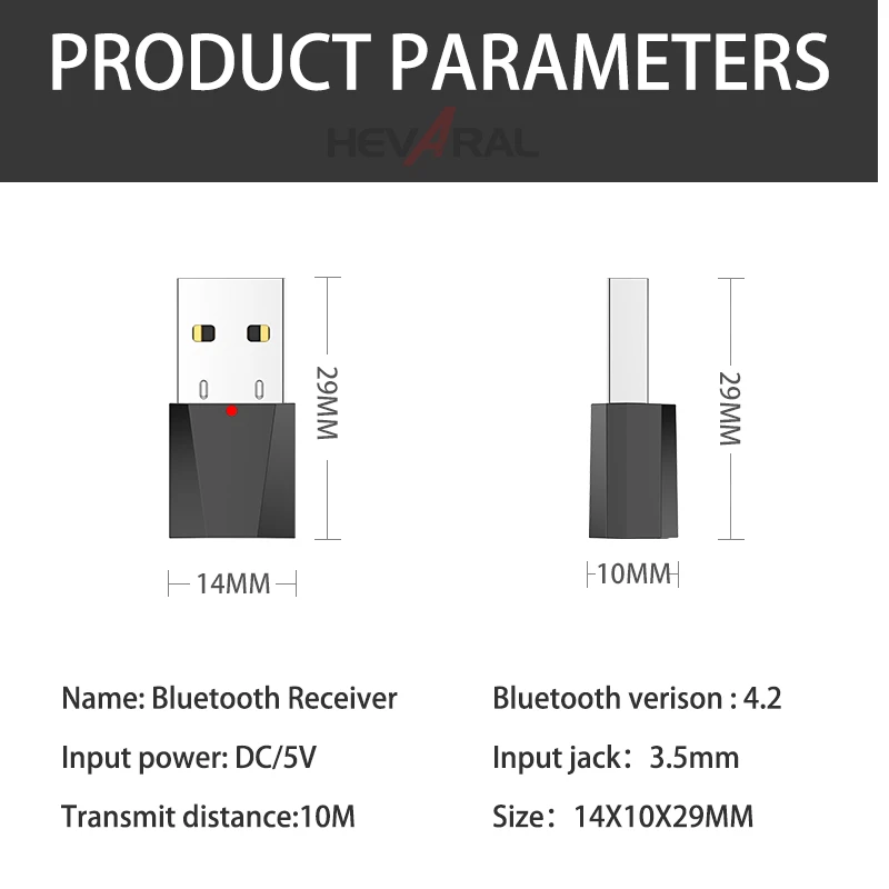 Hevaral стерео USB Bluetooth приемник 4 2 3 5 мм AUX разъем для автомобильных наушников динамик