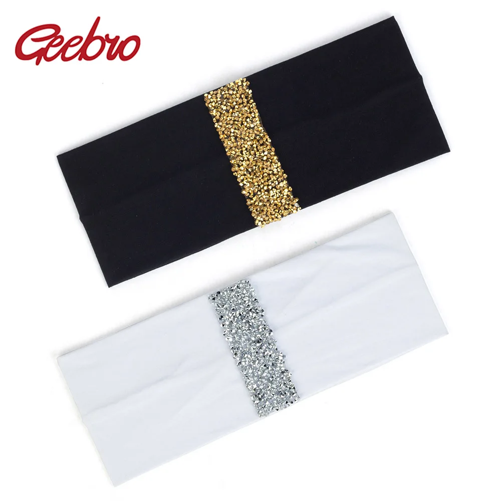 Geebro женские плоская подошва хлопок эластичная повязка на голову для девочек