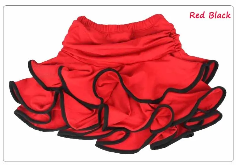 Юбка пачка с оборками для маленьких девочек Детская юбка латинских танцев