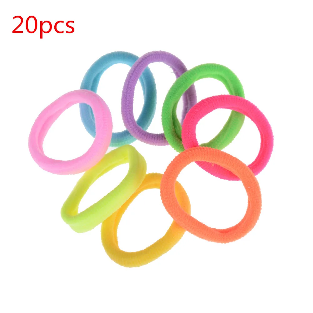 

20 шт., эластичные резинки для волос, 3 см