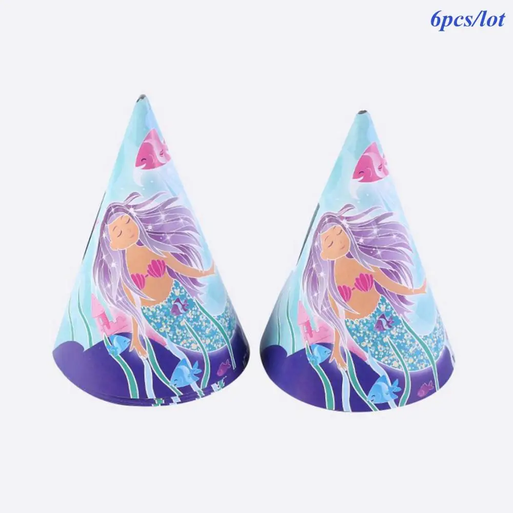 Mermaid Hats Taoup 1 шт. мультяшная маленькая наклейка с изображением русалки Вечерние Декорации маленькая Русалочка День Рождения Декор для маленьких девочек Babyshower - Цвет: Mermaid Hats
