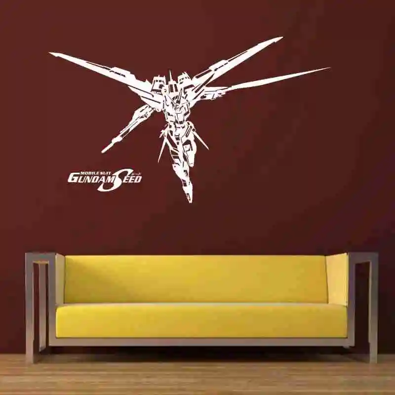 Настенная Наклейка GUNDAM Виниловая наклейка на стену Декор для дома декоративное