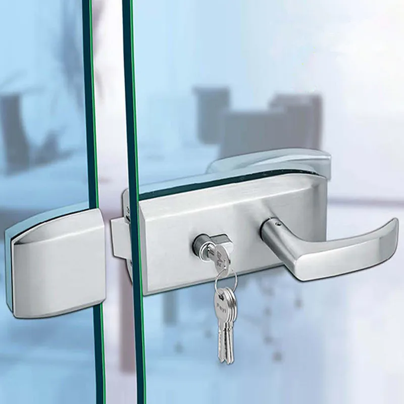 

Дверной замок со стеклянной ручкой, раздвижная ручка из нержавеющей стали для офиса, ванной, спальни, балкона, домашней безопасности, 10-15 мм