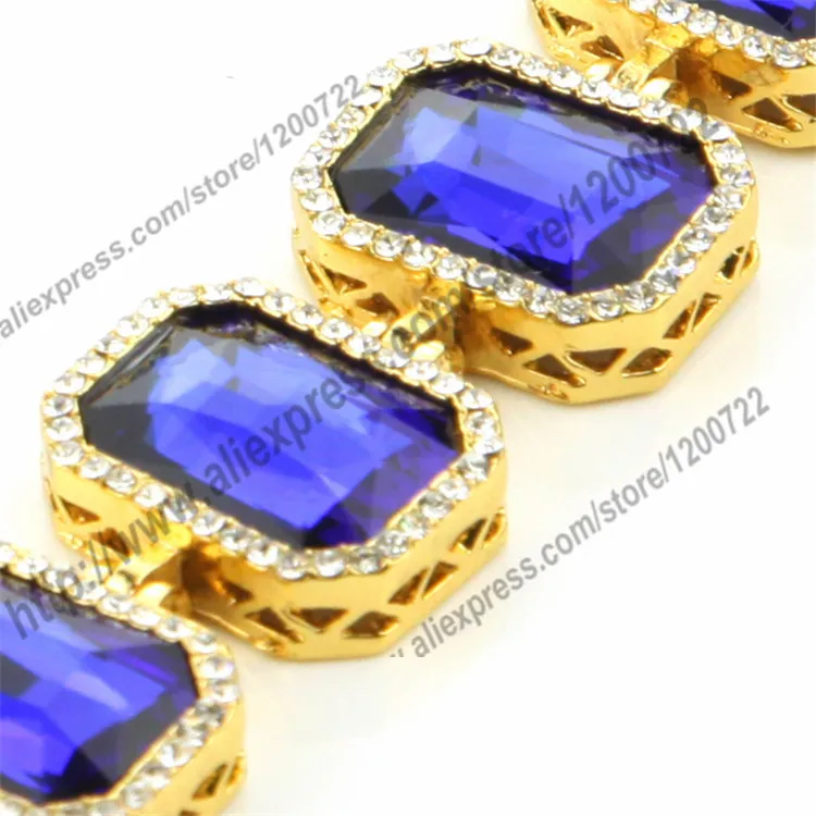 Мужской комплект из ожерелья и браслета в стиле хип-хоп золотистого цвета