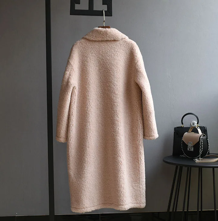 OFTBUY зимняя женская куртка из натурального меха, пальто для стрижки овец, женское длинное пальто из овечьей шерсти, шерстяная верхняя одежда, уличная одежда