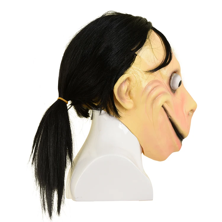 Новинка 2019 страшная латексная маска Момо смерти взлома вызов игра Кита ужасные