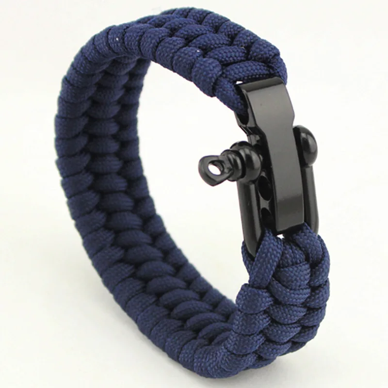 New Arrival Mens Stainless Steel Anchor Shackles Black Leather Bracelet Surf Nautical Sailor Men Wristband Fashion Jewelry | Украшения и