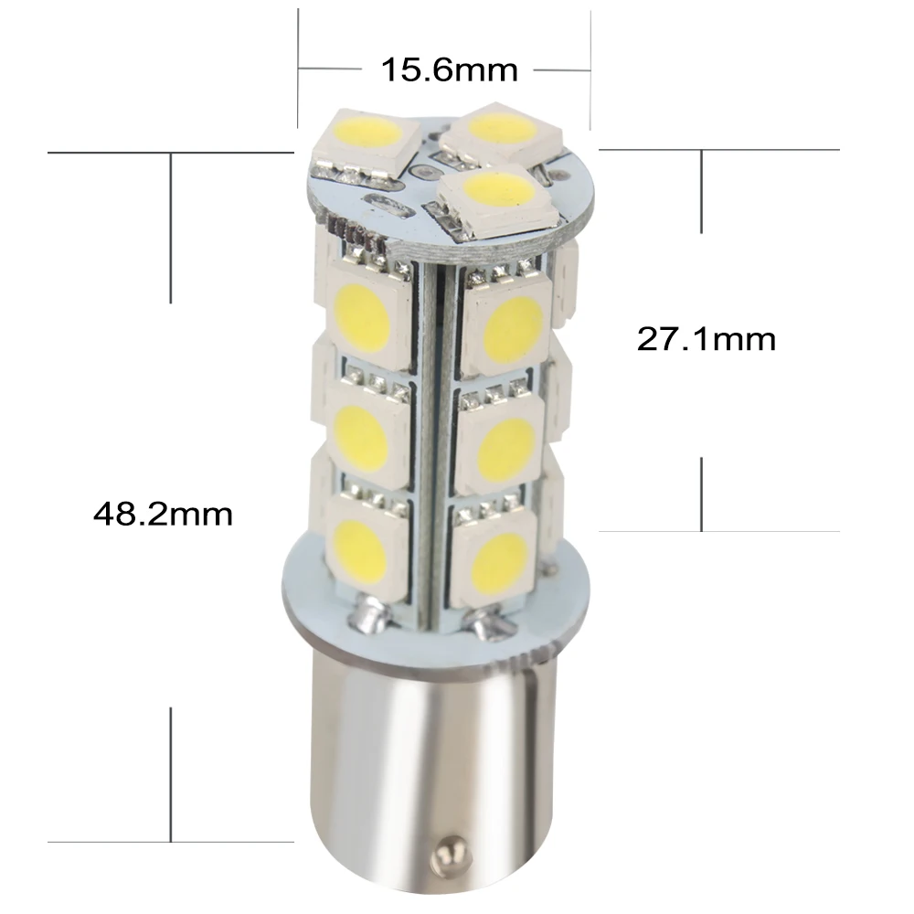 LEEPEE 2шт BA15S светодиодный противотуманный фонарь тормозной светильник 18 SMD 1156 5050