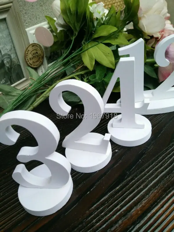 Белый номер свадебного стола индивидуальный подставки из ПВХ свадебные