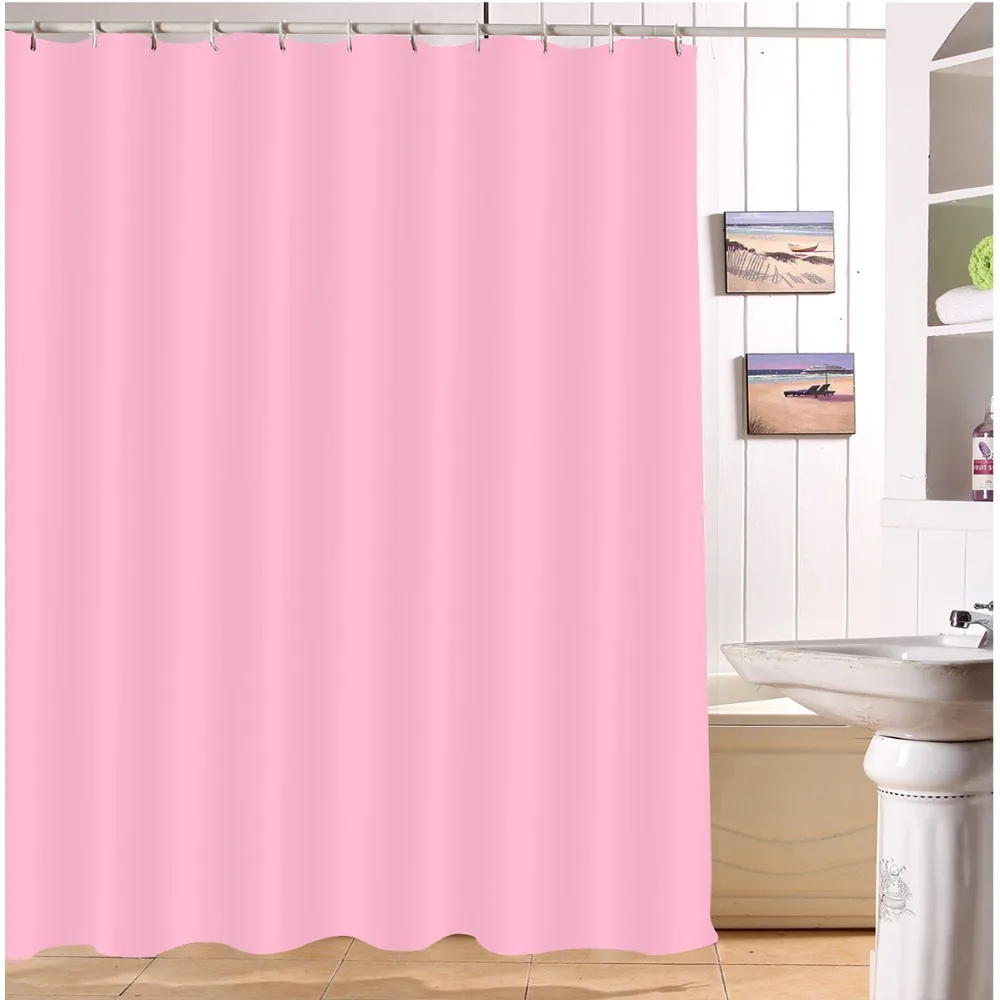 LB Solid Pink Red Shower Curtains Bathroom Curtain Screens Fabric 180*180 Waterproof Polyester Print for Girl Bathtub Home Decor | Дом и сад