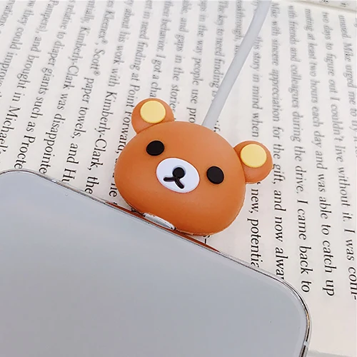 Милый мультфильм укус животных кабель протектор для iPhone USB кабель передачи данных Chompers зарядное устройство провода моталки Организатор кукла модель - Цвет: 14