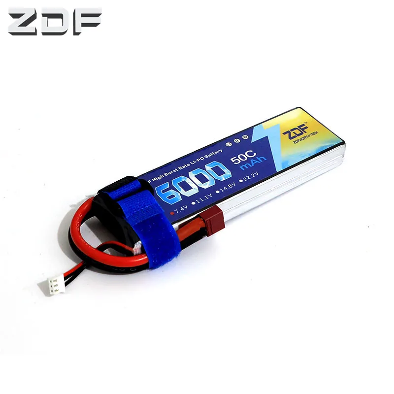 ZDF Новый Хорошее качество 7 4 в 6000 мАч 2S Lipo аккумулятор 50C Max 100C для RC самолета