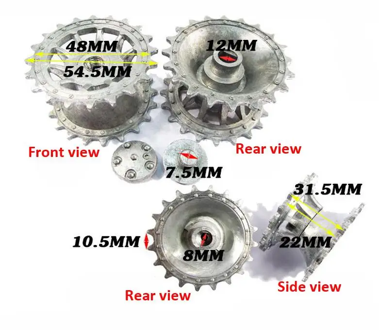 2 шт. металлический передний приводной диск для пульта дистанционного
