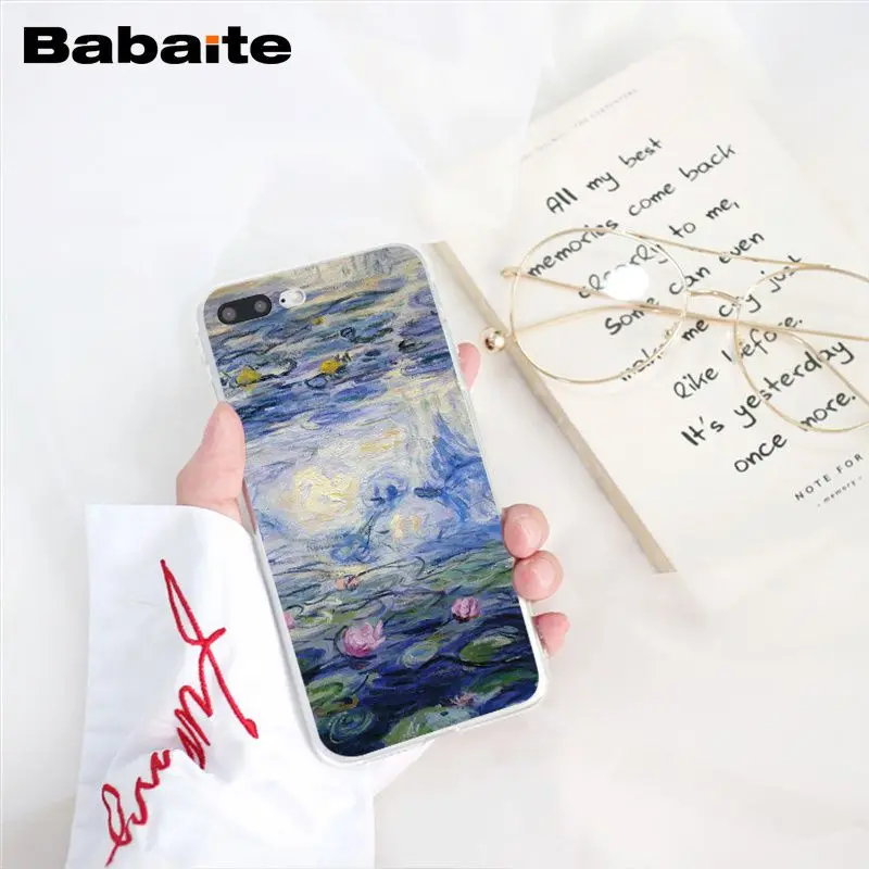 A10 Babaite Клода Мона сад лотоса мост шаблон мягкий чехол для телефона из ТПУ для iPhone 6S 6plus 7 7plus 8 8plus X Xs MAX 5 5S XR 10 - Цвет: A10
