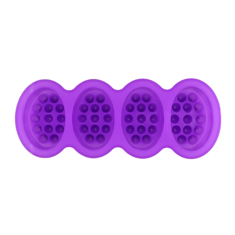 Силиконовая форма для мыла 4 отверстия эллипс Массажная кисть Сделай Сам воск