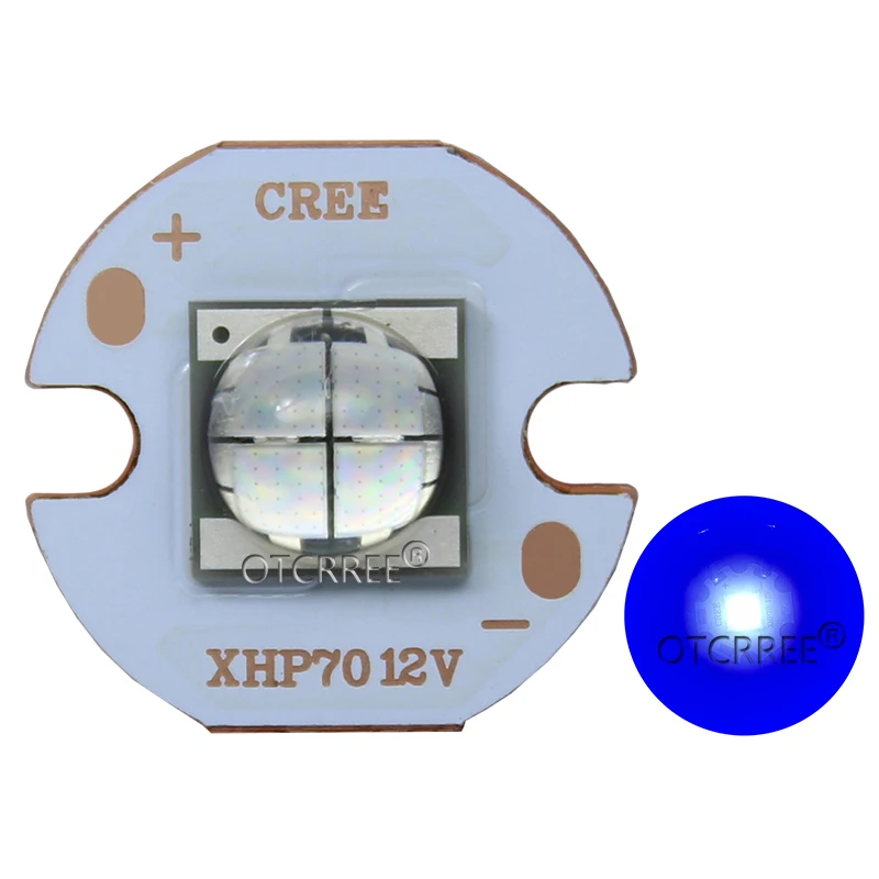 1 шт. 7070 20 Вт 6V12V светодиодный сменный Cree XHP70.2 SST-90 светодиодный излучатель синий 450nm автомобильный светильник диодный чип светильник с медной печатной платой