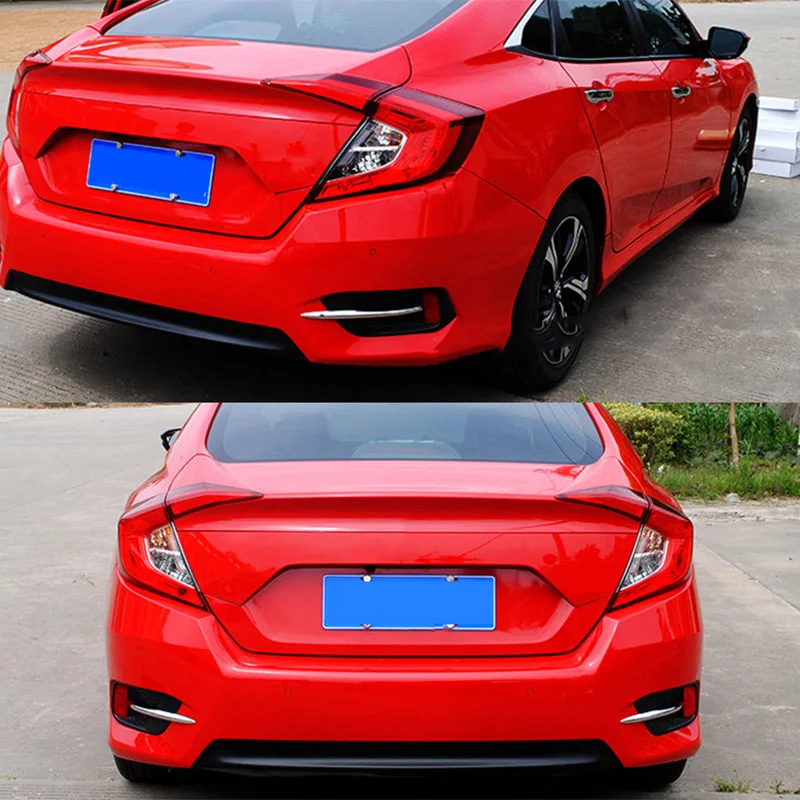 Для Honda Civic 10 поколения 2016 2017 2018 хромированная зеркальная крышка бампера