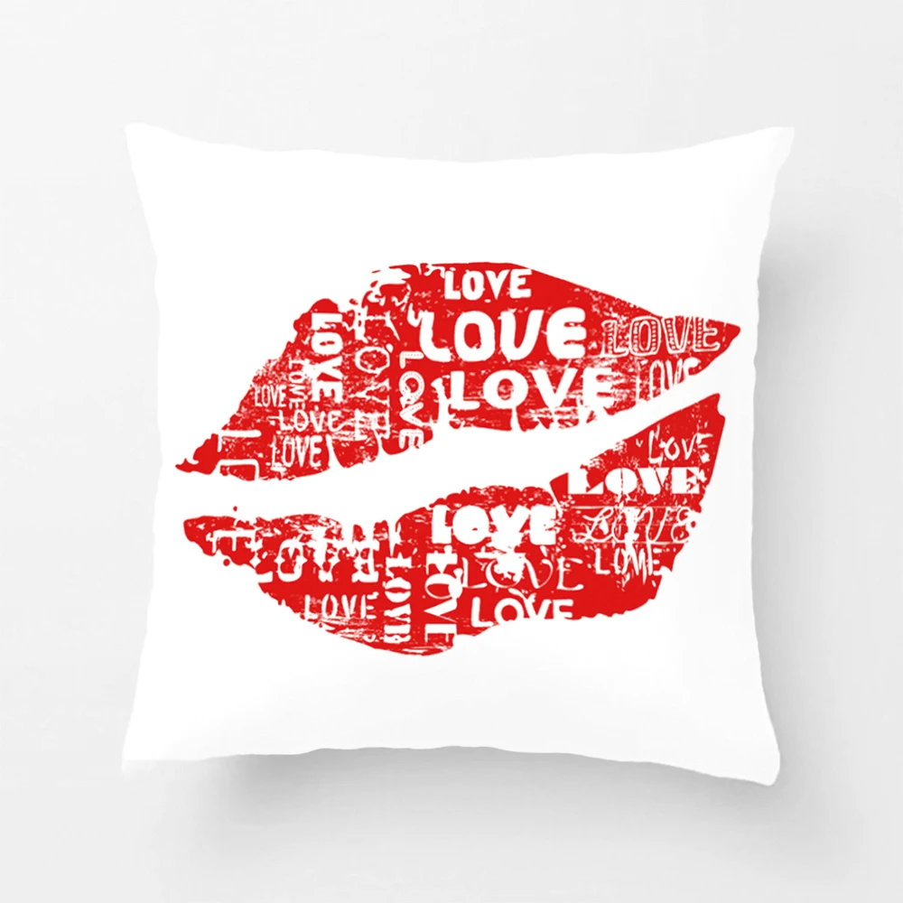 

Red Lips Printing Throw Pillowcase Decorative Cushion Cover Love Kiss Pillowcase Perfect Gift By Lvsure For Car Sofa Seat