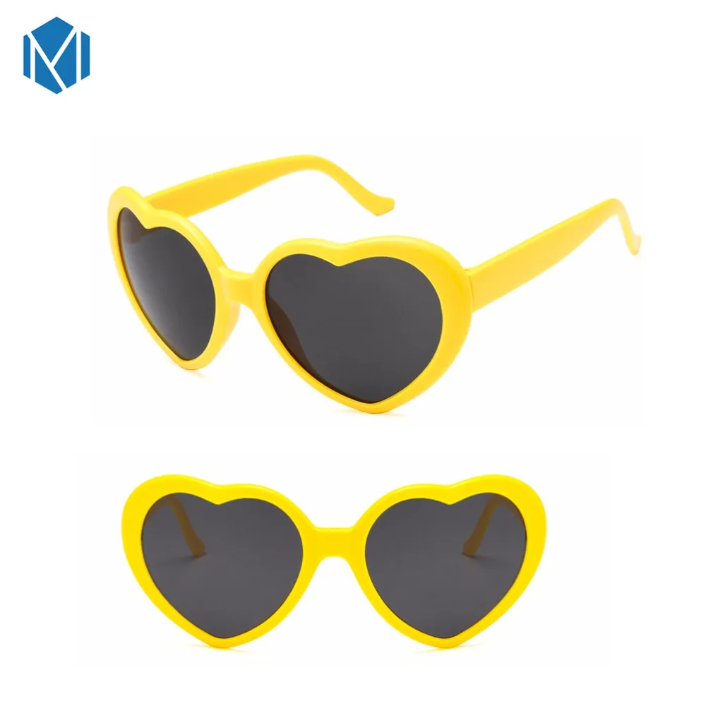 Новинка 2020 цветные женские солнцезащитные очки уникальное сердце стильные