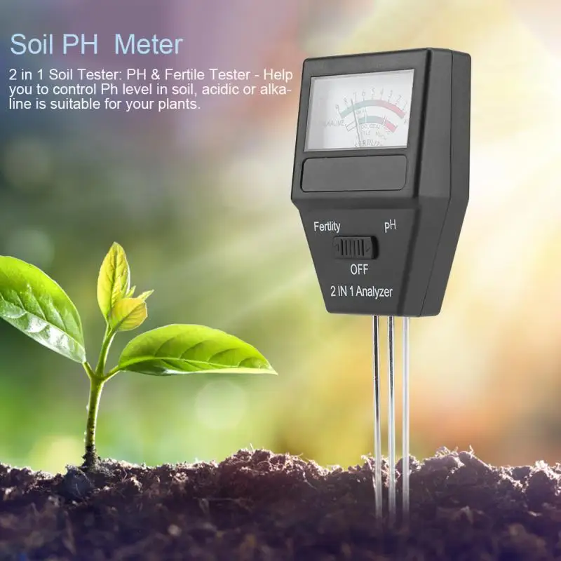 Портативный высокоточный фертильный ph тестер почвы измеритель влажности зонд
