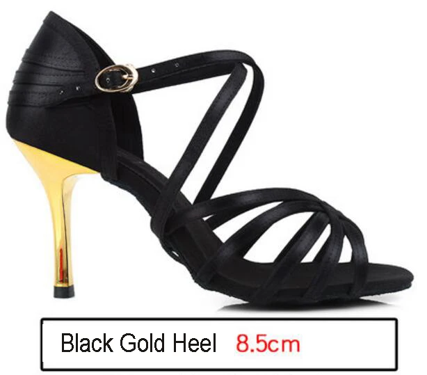 Black 8.5cm Heel Женская Профессиональная обувь для латинских танцев, сальсы, Танго, бальных, самбы, танцевальная обувь, женские туфли на высоком каблуке, мягкие туфли для танцев 5 см/6 см/7 см/8 см - Цвет: Black 8.5cm Heel