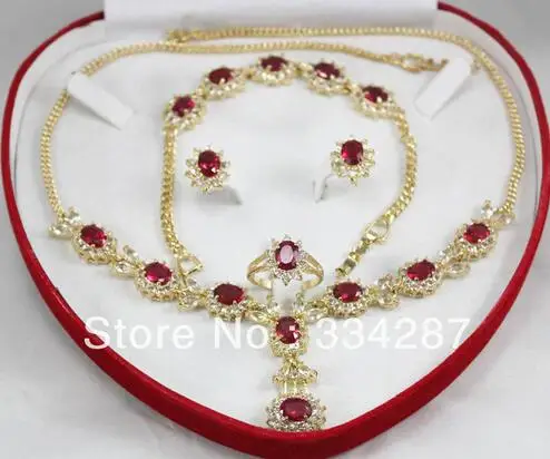 

Selling Jewelry>>>CZ Crystal Ring Bracelet Earring Necklace Jewelry Set