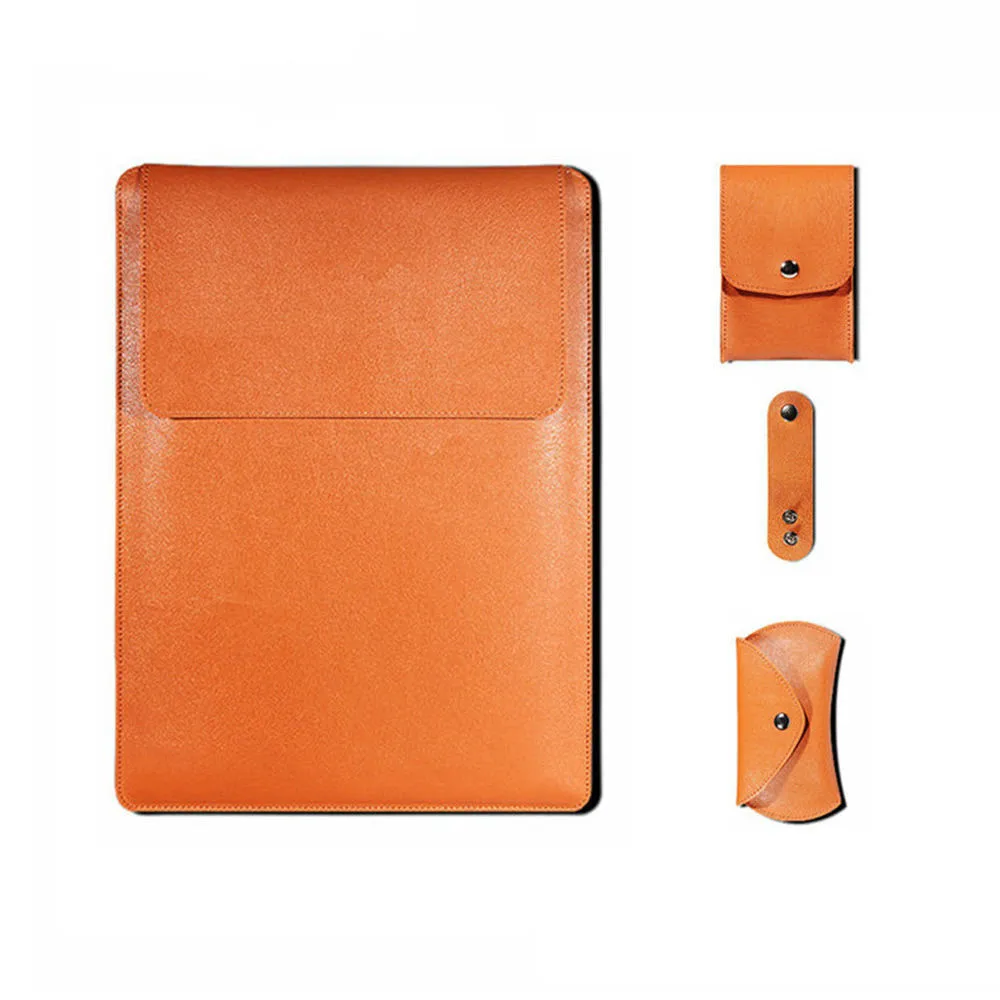 brown Чехол для ноутбука Macbook 13 11 Pro 15 дюймов, чехол для ноутбука, кожаный чехол для ноутбука Macbook Air 13 retina 12 - Цвет: brown