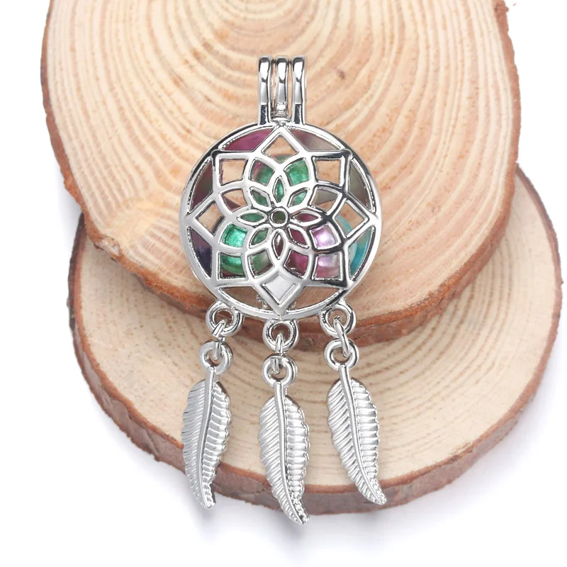 6 шт./Лот подвеска Ловец снов в виде жемчужной клетки плавающий медальон для
