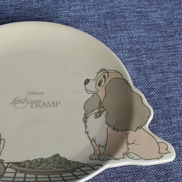 Original Big Lady And The Tramp Pastry Fruit Porcelain Tray Steak Dinner Ceramic Tableware Bone China Cake Dishes Plates |