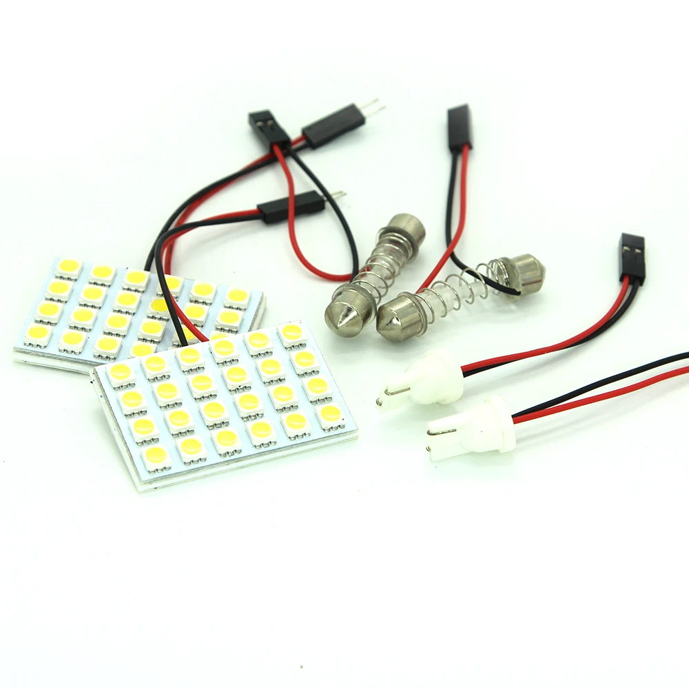 Автомобильная панель лампа для чтения карт 5050 smd 24 LED SMD купольный на крышу адаптер