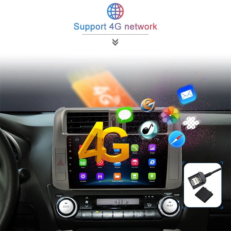 AWESAFE 2 din Автомобильный dvd плеер Android GPS навигация для Toyota LAND CRUISER PRADO J150 2009 2010 2011 2012 2013