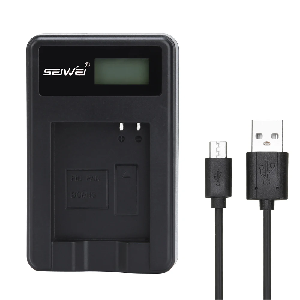 

DMW-BCM13 Smart USB Camera Battery Charger with LCD Screen Indicator for Panasonic ZS30 TZ40 TS5 FT5