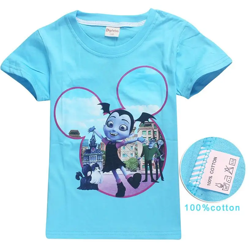 color at picture Отдых летом Обувь для мальчиков vampirina короткие футболки детей Комплекты одежды хлопок Обувь для девочек джинсы спортивные костюмы Детский костюм одежда - Цвет: color at picture