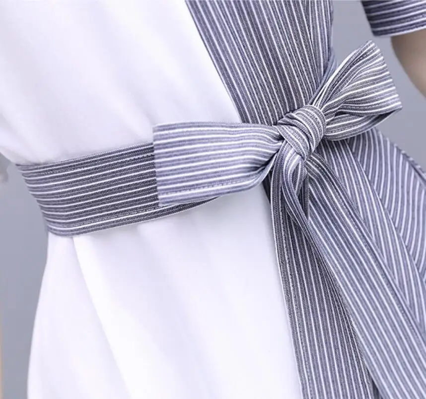 Платье женское асимметричное с поясом Приталенный топ рукавом до локтя отложным