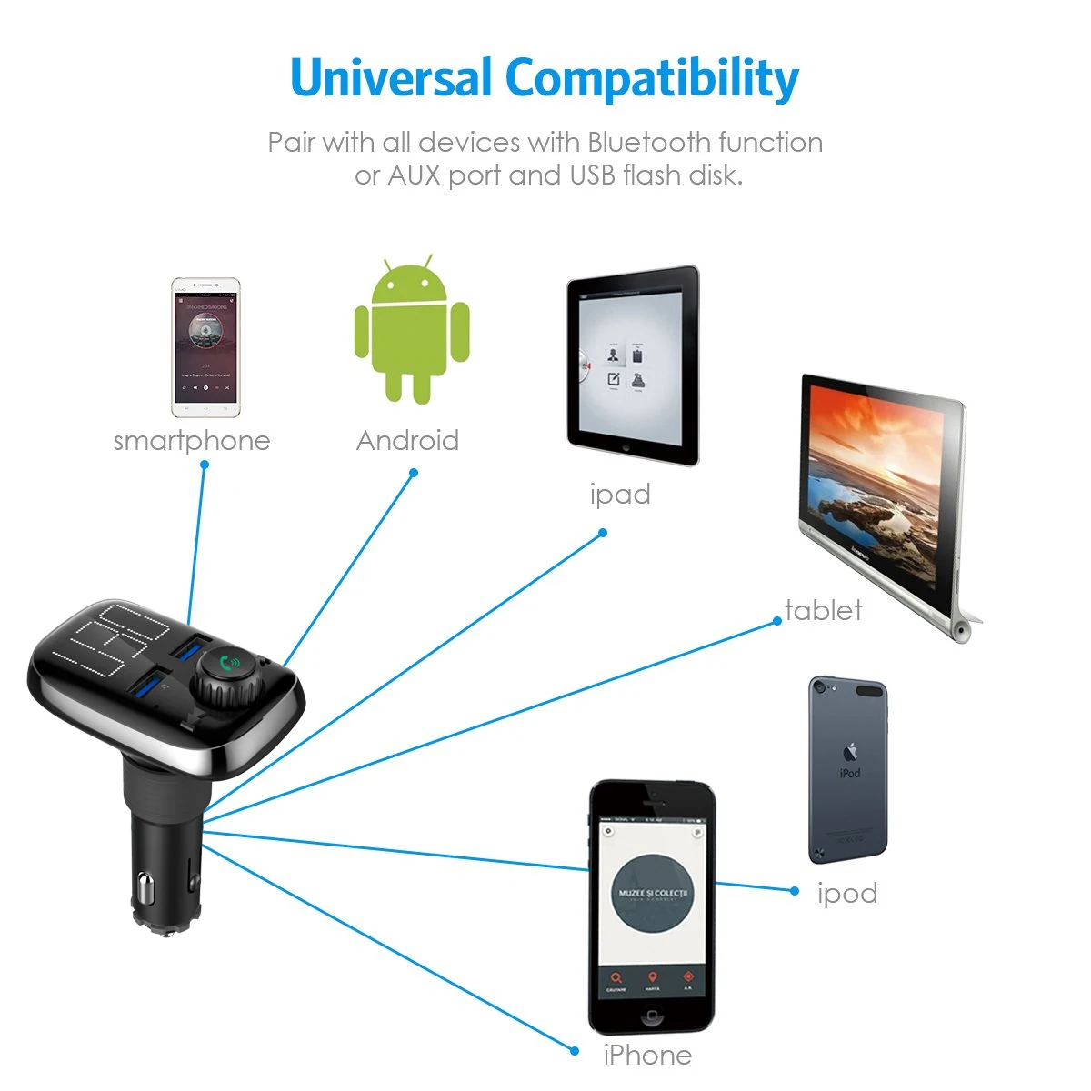 12 24 V BT74 FM передатчик Aux модулятор Bluetooth Handsfree Car комплект Автомобильный MP3 плеер с