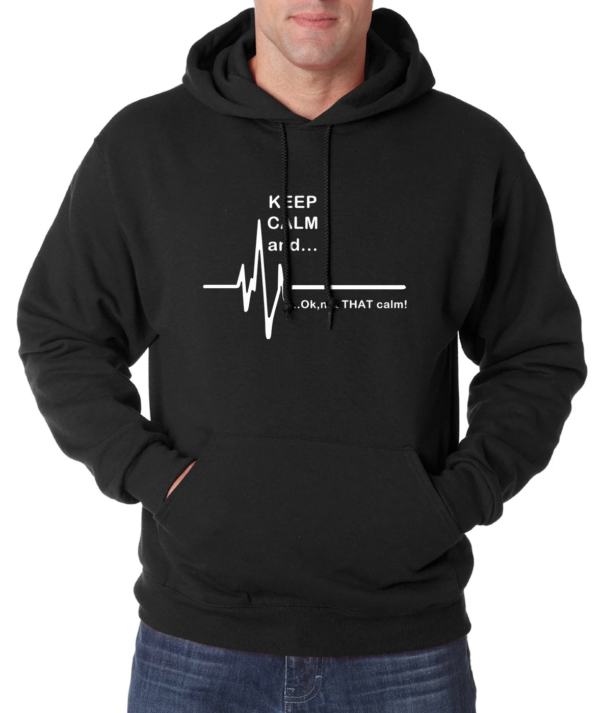 Забавные мужские толстовки с изображением ЭКГ флисовые измерением сердечного